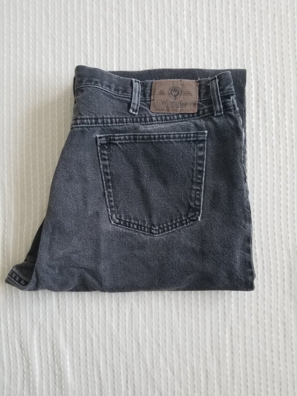 Wrangler Black Straight Leg Jeans Men's 42 x 30